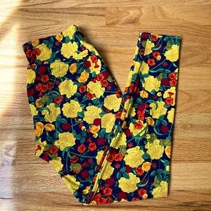 LuLaRoe OS Leggings - Flower Design